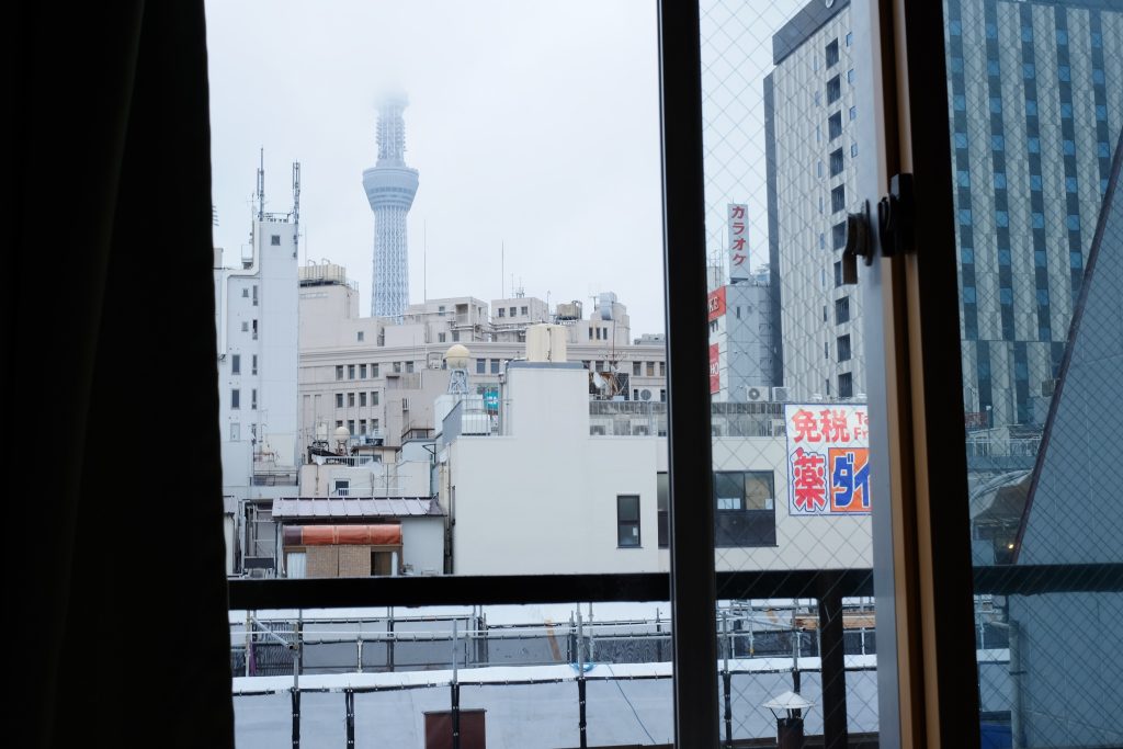 Skytree hotel view from Asakusa